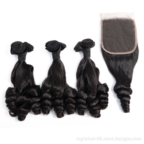 Factory Price Twist Curly Hair Weave , Unprocessed 100% Natural Virgin Fumi Curly Human Hair Extension